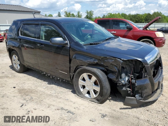 2011 GMC Terrain SLE-1 with VIN 2CTFLREC2B6330522, listed as a Copart auction lot 55458965 with 129,164 mi miles and Salvage title. Bid and sale history available at DreamBid. Image 4.