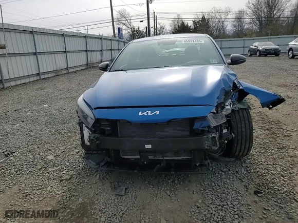 2022 Kia Forte GT-Line with VIN 3KPF54AD5NE478627, listed as a Copart auction lot 45991485 with 42,271 mi miles and Salvage Title. Bid and sale history available at carsss.com. Image 10.