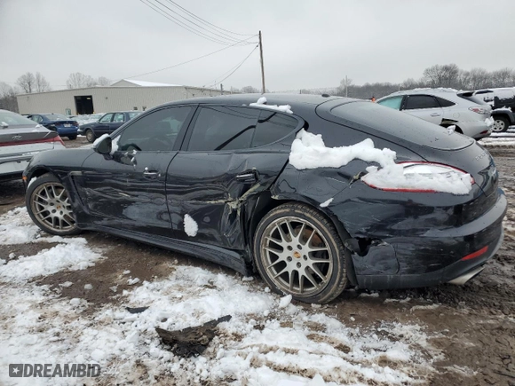 2014 Porsche Panamera with VIN WP0AA2A70EL005374, listed as a Copart auction lot 44396795 with 78,414 mi miles and Salvage Title. Bid and sale history available at carsss.com. Image 2.