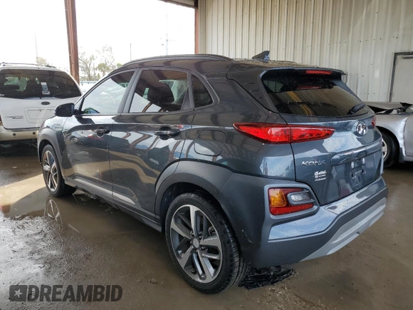 2020 Hyundai Kona Limited with VIN KM8K33A59LU493780, listed as a Copart auction lot 38136083 with 9,084 mi miles. Bid and sale history available at carsss.com. Image 2.
