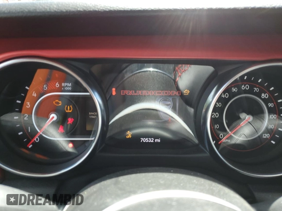 2021 Jeep Wrangler Unlimited Rubicon with VIN 1C4JJXFM3MW732694, listed as a Copart auction lot 54903565 with 70,532 mi miles and Salvage title. Bid and sale history available at DreamBid. Image 9.