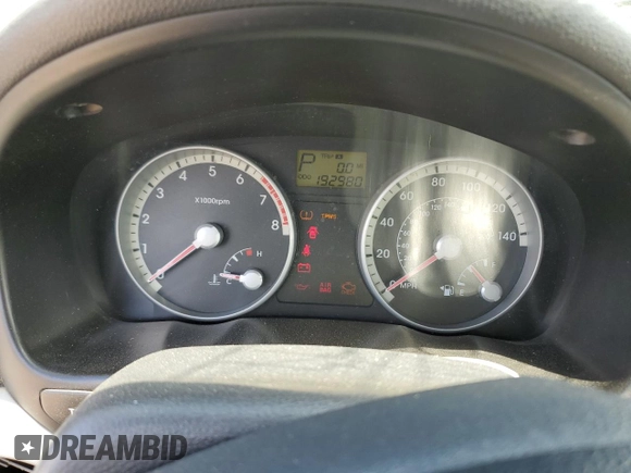 2008 Hyundai Accent GLS with VIN KMHCN46C98U243362, listed as a Copart auction lot 53572565 with 192,980 mi miles and Salvage title. Bid and sale history available at DreamBid. Image 9.