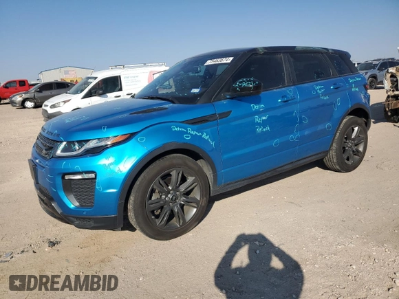 2018 Land Rover Range Rover Evoque SE Premium with VIN SALVC2RX2JH316861, listed as a Copart auction lot 75463674 with 70,199 mi miles and Salvage Title. Bid and sale history available at DreamBid. Image 1.