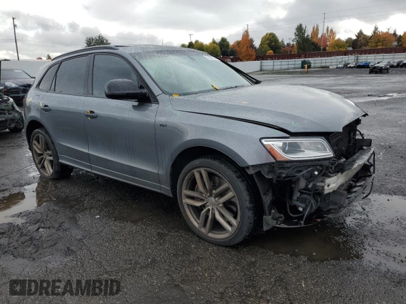2017 Audi SQ5 Premium Plus with VIN WA1CCAFP2HA045617, listed as a Copart auction lot 77871754 with 109,057 mi miles and Salvage title. Bid and sale history available at DreamBid. Image 4.