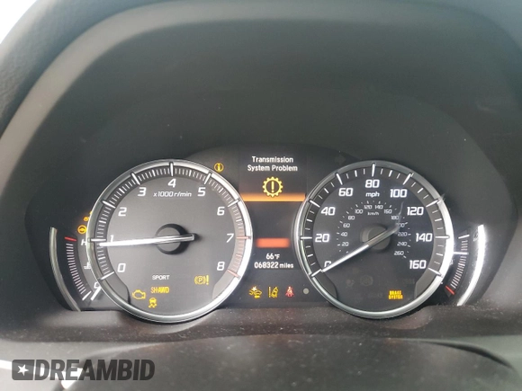 2020 Acura TLX w/Technology Pkg with VIN 19UUB3F45LA000888, listed as a Copart auction lot 72623044 with 68,322 mi miles and Salvage Title. Bid and sale history available at carsss.com. Image 9.