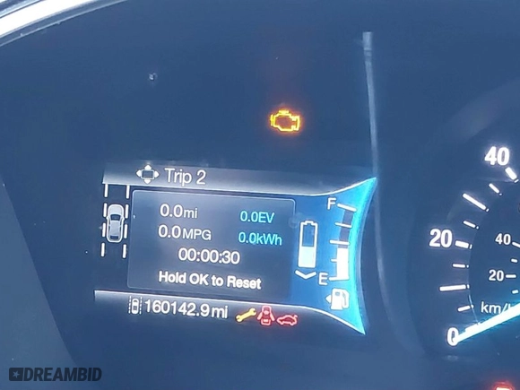 2015 Ford Fusion Energi Titanium with VIN 3FA6P0SU8FR264846, listed as a IAAI auction lot 41552443 with 160,142 mi miles. Bid and sale history available at carsss.com. Image 15.