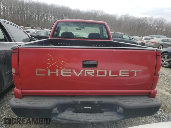 1998 Chevrolet S-10 with VIN 1GCCS144GWK148476, listed as a Copart auction lot 48180025 with 0 mi miles and Salvage Title. Bid and sale history available at carsss.com. Image 10.