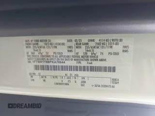 2023 Ford Transit Cargo с VIN 1FTBR1Y88PKA76644, выставлен на аукционе IAAI как лот 42382300 с пробегом 42 299 миль миль и . История ставок и продаж доступна на DreamBid. Изображение 9.