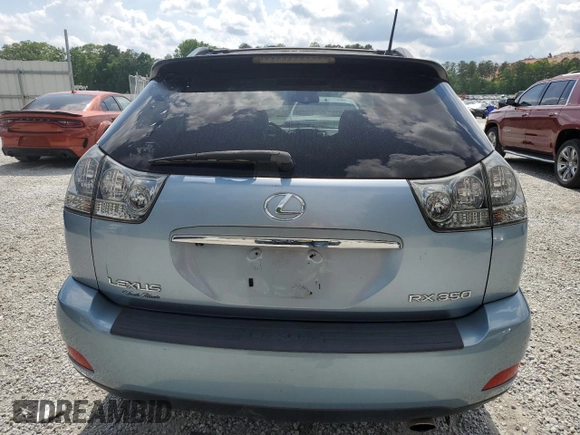 2007 Lexus RX 350 with VIN JTJGK31U870001299, listed as a Copart auction lot 54499725 with 345,639 mi miles and Clean Title. Bid and sale history available at DreamBid. Image 6.