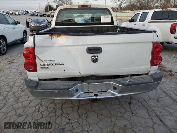 2006 Dodge Dakota SLT with VIN 1D7HE48K46S521050, listed as a Copart auction lot 87286144 with 252,799 mi miles and Salvage Title. Bid and sale history available at DreamBid. Image 6.