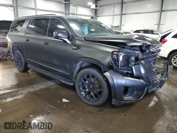 2022 GMC Yukon XL Denali with VIN 1GKS2JKL7NR159816, listed as a Copart auction lot 49436295 with 130,358 mi miles and Salvage Title. Bid and sale history available at carsss.com. Image 4.