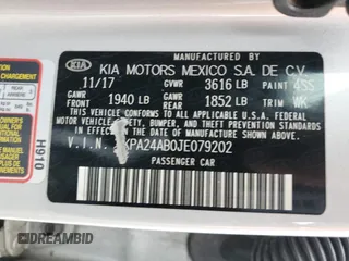 2018 Kia Rio LX with VIN 3KPA24AB0JE079202, listed as a Copart auction lot 52811885 with 101,790 mi miles and Salvage Title. Bid and sale history available at carsss.com. Image 12.