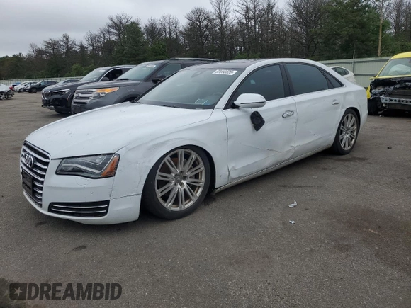 2013 Audi A8 3.0L z VIN WAURGAFD5DN018082, wystawiony jako Copart lot #60092825 z przebiegiem 69 345 mil mil oraz Szkoda całkowita • Salvage title. Historia ofert i sprzedaży dostępna na DreamBid. Obrazek 1.