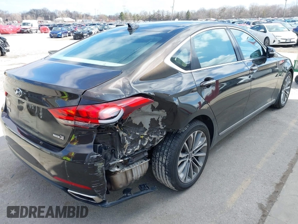 2015 Hyundai Genesis 3.8L with VIN KMHGN4JE3FU023383, listed as a IAAI auction lot 41865758 with 159,435 mi miles. Bid and sale history available at carsss.com. Image 4.