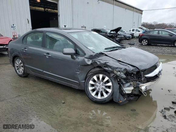 2011 Honda Civic Sdn EX-L with VIN 2HGFA1F96BH525633, listed as a Copart auction lot 49177305 with 47,938 mi miles and Salvage Title. Bid and sale history available at carsss.com. Image 4.