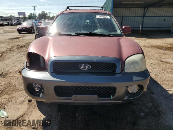 2002 Hyundai Santa Fe GLS with VIN KM8SC73D42U231286, listed as a Copart auction lot 71290624 with 187,534 mi miles and Salvage Title. Bid and sale history available at carsss.com. Image 5.