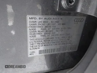 2017 Audi Q7 Premium Plus with VIN WA1LAAF70HD037732, listed as a IAAI auction lot 41399099 with 144,785 mi miles. Bid and sale history available at carsss.com. Image 9.