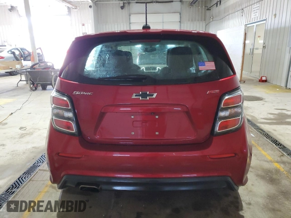 2019 Chevrolet Sonic LT with VIN 1G1JD6SB8K4106291, listed as a Copart auction lot 46584805 with 53,366 mi miles and Salvage title. Bid and sale history available at DreamBid. Image 6.