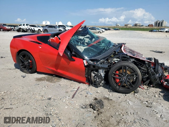 2014 Chevrolet Corvette Z51 3LT with VIN 1G1YM2D78E5128094, listed as a Copart auction lot 59818955 with Not provided miles and Salvage title. Bid and sale history available at DreamBid. Image 4.