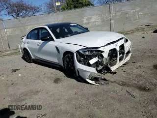 2023 BMW M3 Competition xDrive with VIN WBS43AY01PFN54537, listed as a Copart auction lot 49723805 with 0 mi miles and Salvage Title. Bid and sale history available at carsss.com. Image 10.