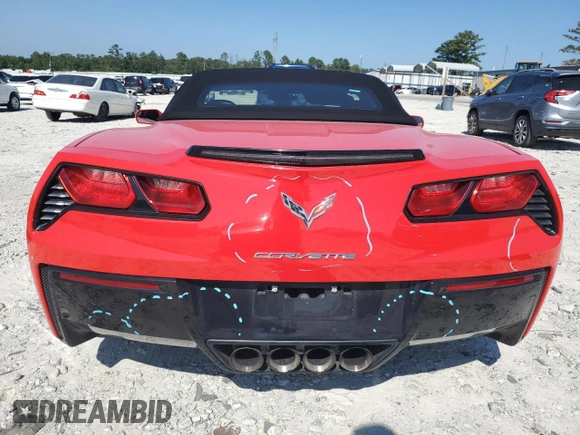 2016 Chevrolet Corvette 1LT with VIN 1G1YB3D70G5116617, listed as a Copart auction lot 68069174 with 70,817 mi miles and Salvage Title. Bid and sale history available at carsss.com. Image 6.