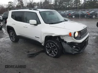 2016 Jeep Renegade Latitude with VIN ZACCJBBT5GPD29715, listed as a IAAI auction lot 41211353 with 54,924 mi miles. Bid and sale history available at carsss.com. Image 1.