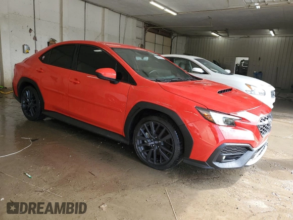 2024 Subaru WRX Premium with VIN JF1VBAH60R9803405, listed as a Copart auction lot 58207805 with 6,132 mi miles and Salvage title. Bid and sale history available at DreamBid. Image 4.