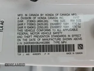 2018 Honda CR-V LX with VIN 2HKRW5H38JH402886, listed as a Copart auction lot 51733715 with 92,508 mi miles and Salvage Title. Bid and sale history available at carsss.com. Image 15.
