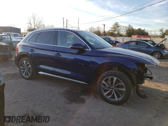 2021 Audi Q5 Premium with VIN WA1AAAFY7M2081443, listed as a Copart auction lot 73126172 with 24,795 mi miles. Bid and sale history available at carsss.com. Image 4.