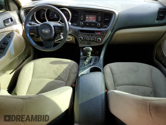 2015 Kia Optima LX with VIN KNAGM4A7XF5580422, listed as a Copart auction lot 54156945 with 132,248 mi miles and Salvage Title. Bid and sale history available at DreamBid. Image 8.