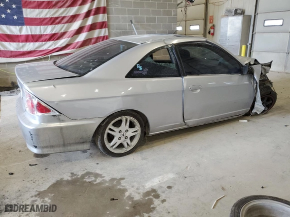 2001 Honda Civic EX with VIN 1HGEM21921L040519, listed as a Copart auction lot 52630005 with 0 mi miles and Salvage Title. Bid and sale history available at carsss.com. Image 3.
