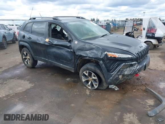 2014 Jeep Cherokee Trailhawk with VIN 1C4PJMBS5EW128658, listed as a IAAI auction lot 41722320 with 1 mi miles. Bid and sale history available at carsss.com. Image 1.