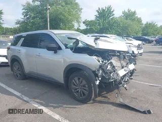 2023 Nissan Pathfinder S with VIN 5N1DR3AA8PC229403, listed as a IAAI auction lot 39824993 with 26,292 mi miles and . Bid and sale history available at DreamBid. Image 1.
