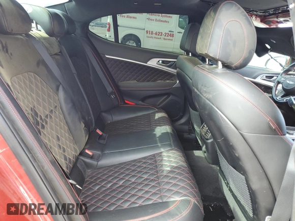 2020 Genesis G70 2.0T with VIN KMTG44LA8LU045233, listed as a Copart auction lot 55247925 with 42,405 mi miles and Salvage title. Bid and sale history available at DreamBid. Image 10.