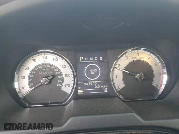 2009 Jaguar XF Luxury with VIN SAJWA05B49HR09280, listed as a Copart auction lot 43210245 with 137,540 mi miles and Salvage Title. Bid and sale history available at DreamBid. Image 9.