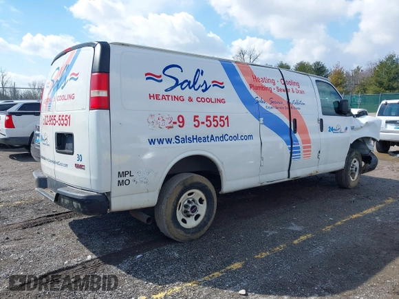 2014 GMC Savana Cargo z VIN 1GTW7GCA4E1162248, wystawiony jako IAAI lot #41627931 z przebiegiem 164 493 mil mil oraz . Historia ofert i sprzedaży dostępna na DreamBid. Obrazek 4.