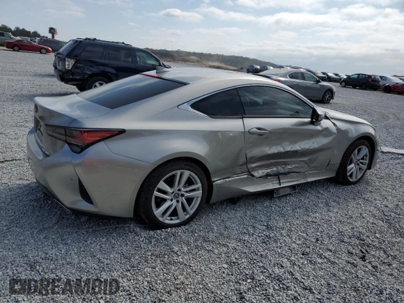 2024 Lexus RC with VIN JTHDA5BC2R5012782, listed as a Copart auction lot 77738584 with 4,192 mi miles and Salvage Title. Bid and sale history available at carsss.com. Image 3.