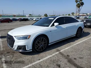 2021 Audi A8 with VIN WAU8DAF87MN021735, listed as a Copart auction lot 58211673 with 22,497 mi miles. Bid and sale history available at carsss.com. Image 1.