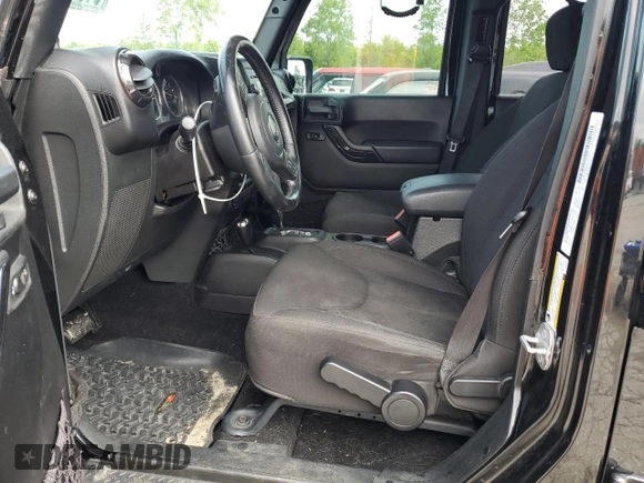 2014 Jeep Wrangler Unlimited Sport with VIN 1C4BJWDG6EL320381, listed as a Copart auction lot 51051704 with 163,127 mi miles and Salvage Title. Bid and sale history available at carsss.com. Image 7.