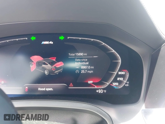 2021 BMW M4 Competition z VIN WBS33AZ08MCG54855, wystawiony jako IAAI lot #42269042 z przebiegiem 15 890 mil mil oraz . Historia ofert i sprzedaży dostępna na DreamBid. Obrazek 7.