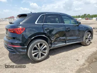 2020 Audi Q3 S line Prestige with VIN WA1FECF33L1043433, listed as a Copart auction lot 61084885 with 58,607 mi miles and Salvage title. Bid and sale history available at DreamBid. Image 3.