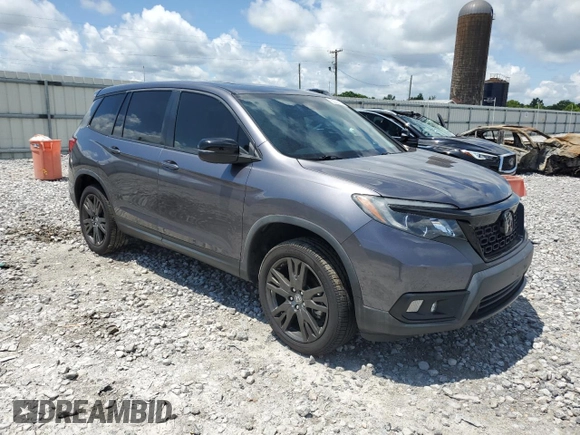 2021 Honda Passport EX-L with VIN 5FNYF8H54MB002017, listed as a Copart auction lot 59850975 with 54,275 mi miles and Salvage title. Bid and sale history available at DreamBid. Image 4.