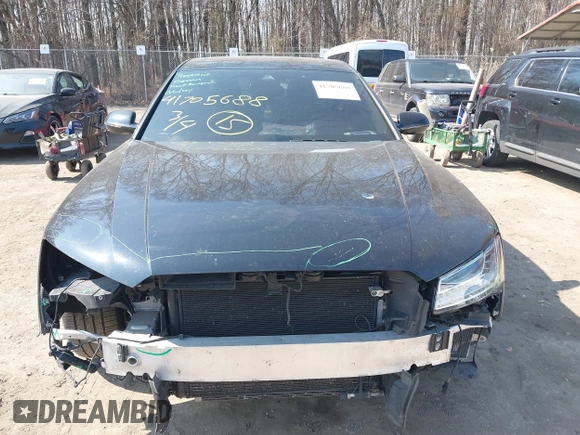 2017 Audi A8 with VIN WAU44AFDXHN004395, listed as a IAAI auction lot 41705688 with 63,282 mi miles and . Bid and sale history available at DreamBid. Image 12.