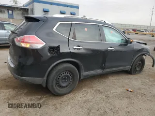 2016 Nissan Rogue S with VIN KNMAT2MT0GP704017, listed as a Copart auction lot 51605025 with 139,089 mi miles and Salvage Title. Bid and sale history available at carsss.com. Image 3.