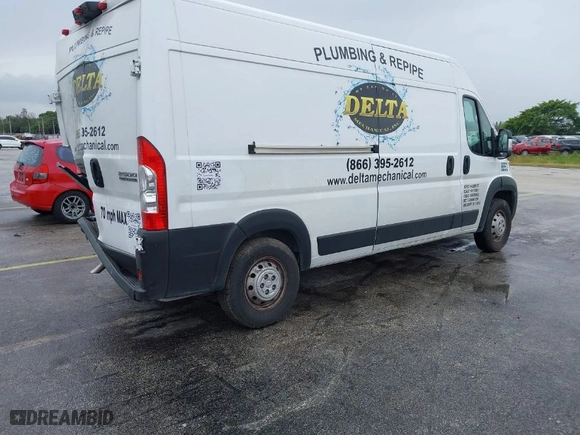 2023 Ram ProMaster Cargo Van with VIN 3C6LRVDG2PE578553, listed as a IAAI auction lot 41353448 with 29,380 mi miles. Bid and sale history available at carsss.com. Image 4.