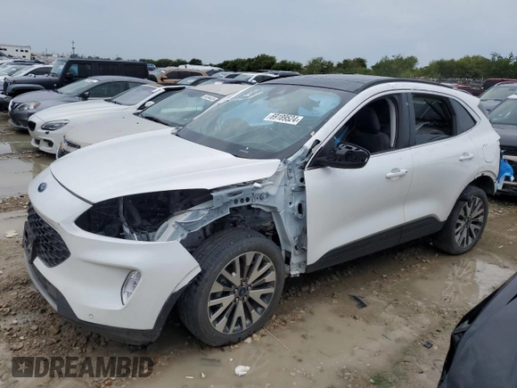 2022 Ford Escape Titanium z VIN 1FMCU9J91NUB93886, wystawiony jako Copart lot #69189524 z przebiegiem Nie podano mil oraz Czysty tytuł • Clean title. Historia ofert i sprzedaży dostępna na DreamBid. Obrazek 1.
