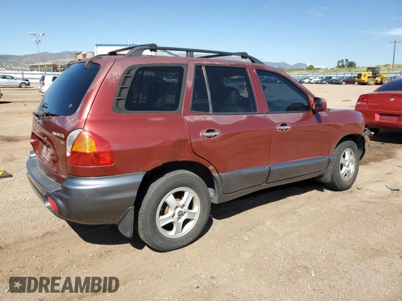 2002 Hyundai Santa Fe GLS with VIN KM8SC73D42U231286, listed as a Copart auction lot 71290624 with 187,534 mi miles and Salvage Title. Bid and sale history available at carsss.com. Image 3.