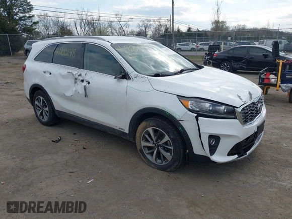 2019 Kia Sorento EX V6 with VIN 5XYPHDA51KG500108, listed as a IAAI auction lot 41900198 with 108,644 mi miles. Bid and sale history available at carsss.com. Image 1.