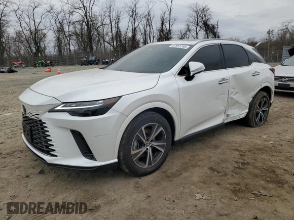 2023 Lexus RX with VIN 2T2BAMCA7PC029184, listed as a Copart auction lot 47951745 with 5,231 mi miles and Salvage Title. Bid and sale history available at carsss.com. Image 1.