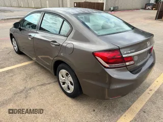 2013 Honda Civic LX with VIN 2HGFB2F56DH580635, listed as a Copart auction lot 59055755 with 52,186 mi miles and Clean title. Bid and sale history available at DreamBid. Image 3.